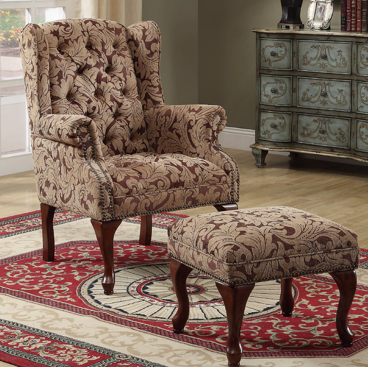 chair with ottoman pattern