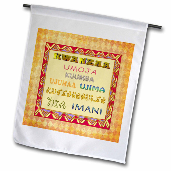 3drose Meaning Of Kwanzaa Swahili Polyester 18 X 12 In Garden Flag Wayfair Ca