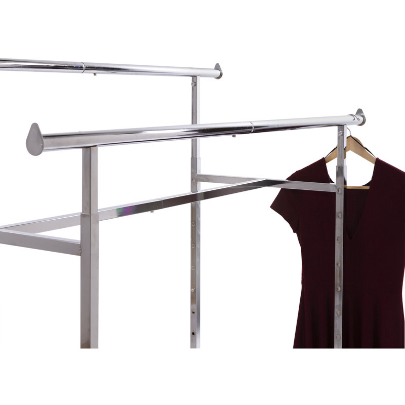 Rebrilliant Nathanial 60 W Adjustable Height Double Bar Clothing
