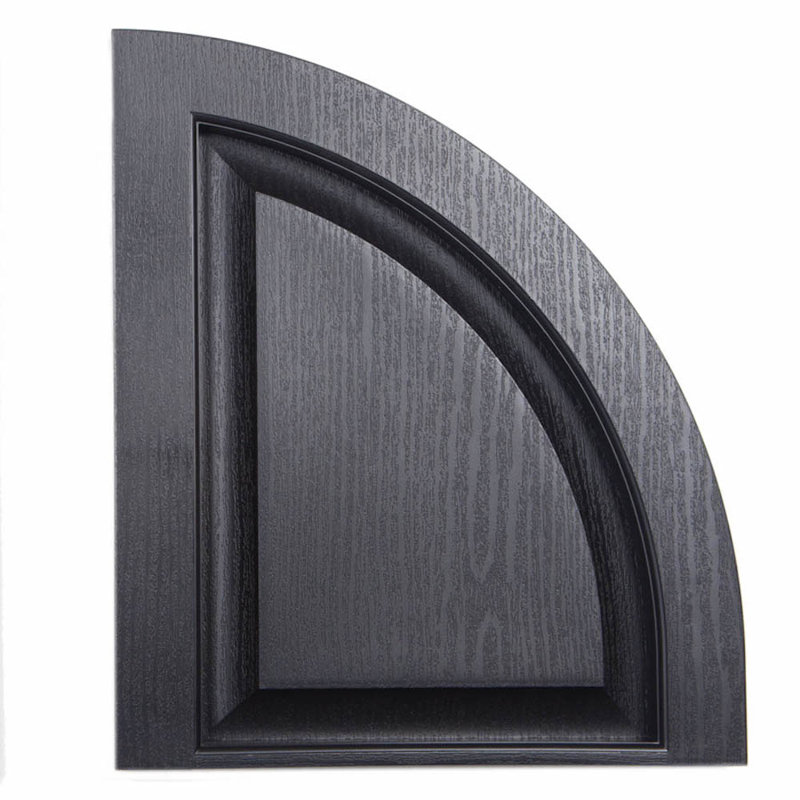 USA Exterior Vinyl Raised Panel Quarter Round Shutter Top