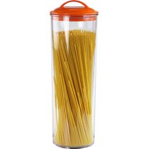 Summer Holiday Gift Spaghetti Pasta Canister with portion control dispenser Ideal kitchen essential for pasta lovers. Red HomeStore Global