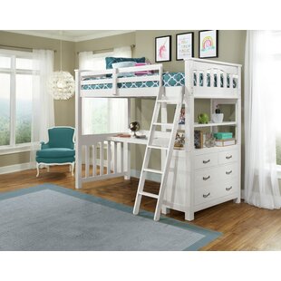 double size bunk bed with desk