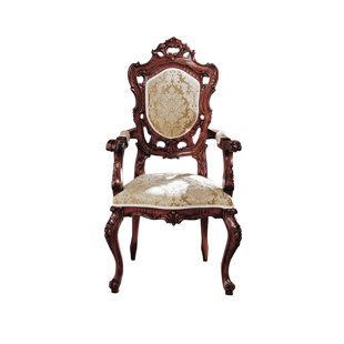 Toulon French Rococo Fabric Arm Chair by Design Toscano New