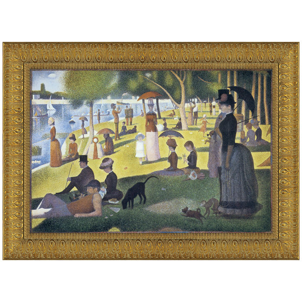 Design Toscano Dimanche Apres Midi Sur L Ile De La Grande Jatte 1886 Par Georges Seurat Peinture Encadree Wayfair Ca