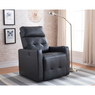 Florentina Contemporary Leather Power Recliner by Latitude Run Design