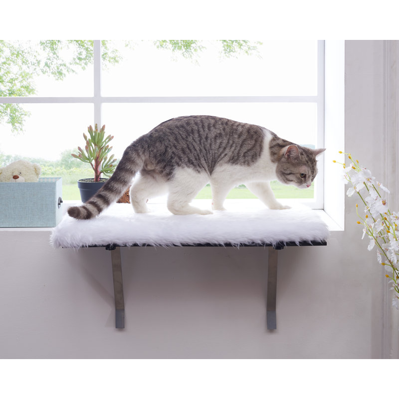 Cat Bed Foam Cushion Pet Cat Window Seat Perch Cat Perch Window Hammock Bed Pet Cat Seat Hammock Pet Resting Seat Safety Cat Shelves Sunbath Gray
