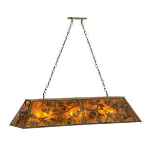 Go to store & view more images Meyda Tiffany Oak Leaf and Acorn 9-Light Pool Table Lights Pendant