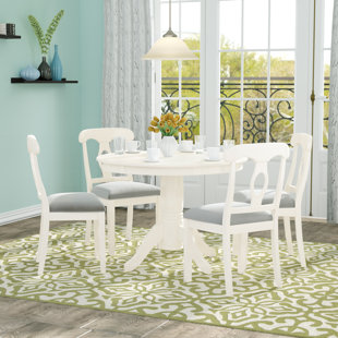 white round dining room table set