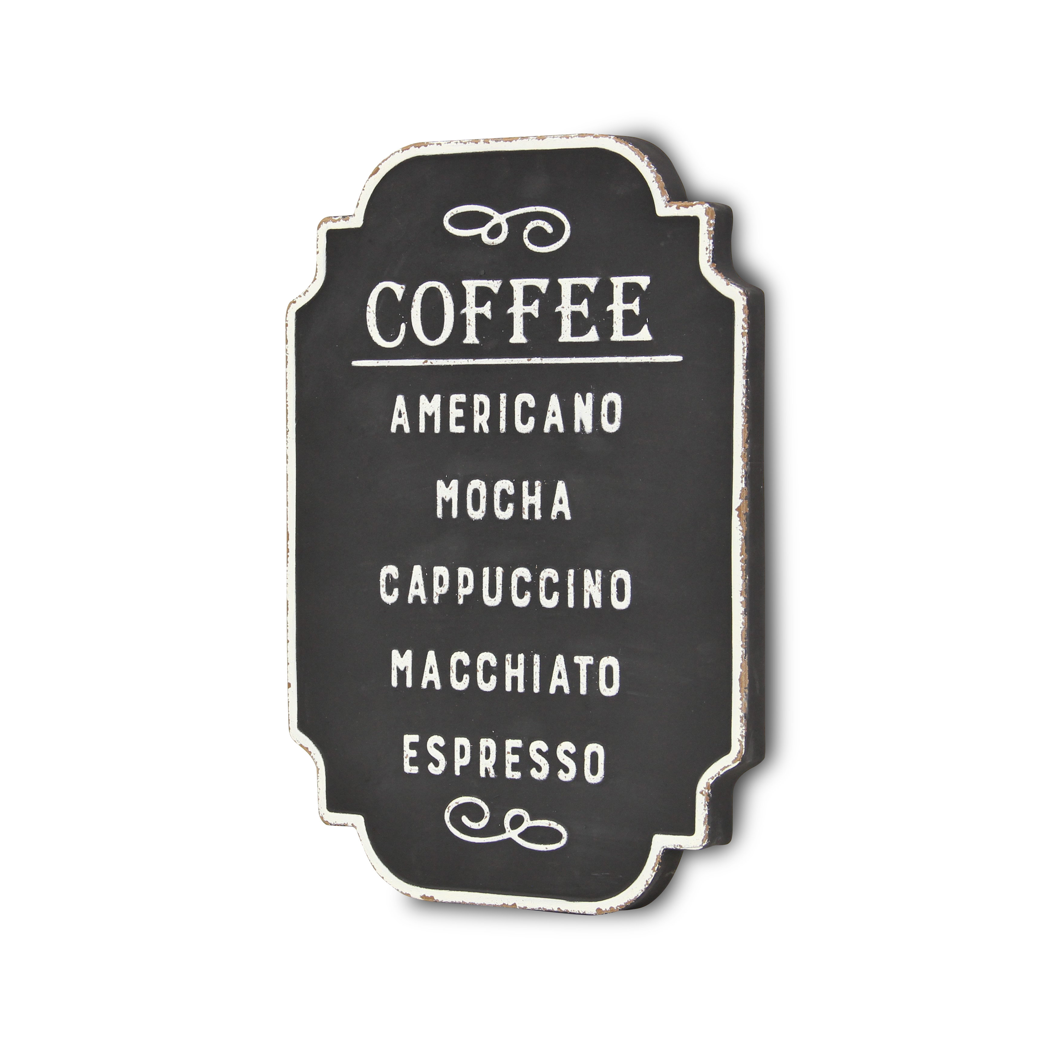 Gracie Oaks Coffee Themed Sign Wall Decor Wayfair