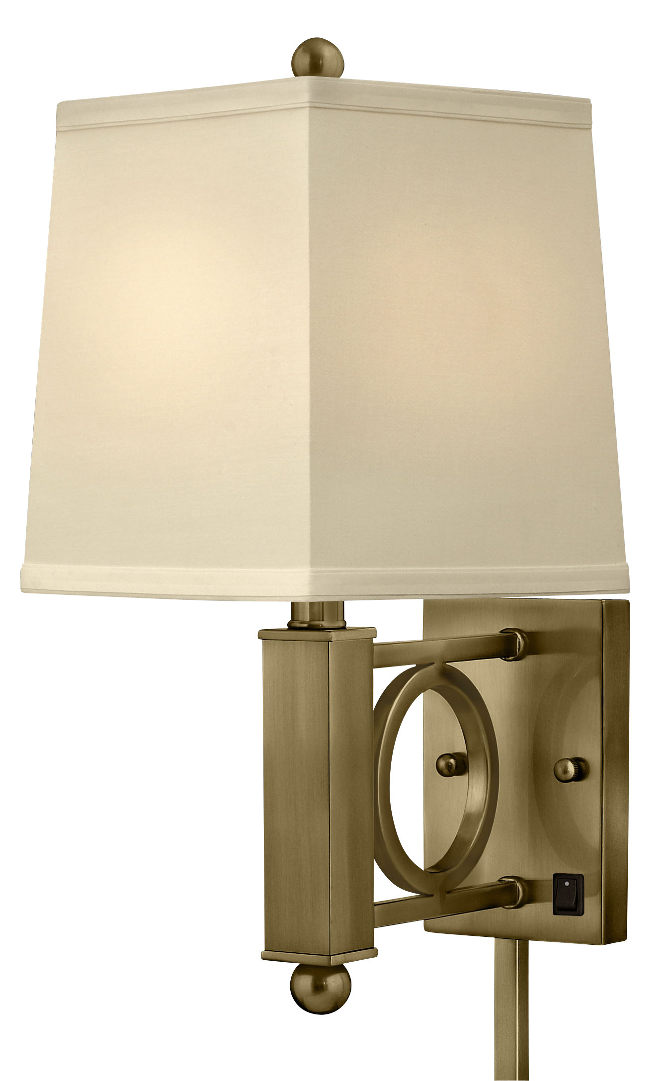 Medallion Lighting 1 Light Plug In Satin Antique Brass Armed Sconce Wayfair