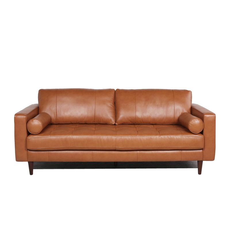 Brayden Studio Bickford Leather Sofa Reviews Wayfair Brayden Studio Bickford Leather Sofa