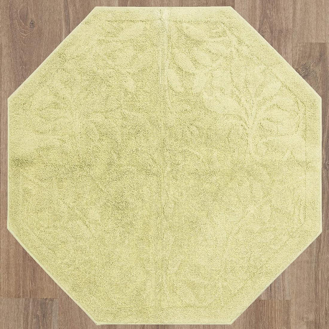 Eider & Ivory™ Octagon Moodus Floral Machine Tufted Octagon 4' x 4 ...