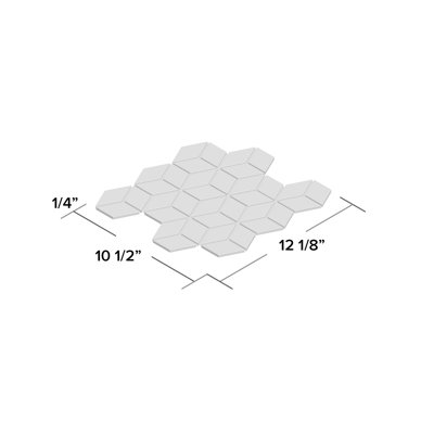 Metro Rhombus 10-1/2 " x 12-1/8 " Porcelain Mosaic Floor & Wall Tile