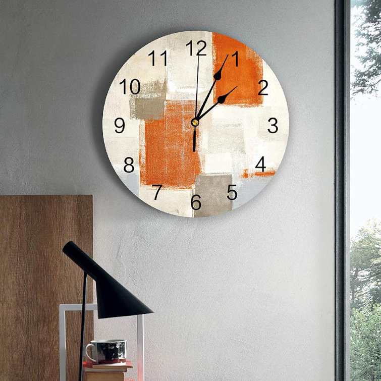 Wall Clock Non Ticking Slient Landscape Tree Sun Round Art Wall Decor Living Room Bedroom Office Battery Operated 9.8x9.8Inch Black Wall Clock Non Ticking Slient Landscape Tree Sun Round Art Wall Decor Living Room Bedroom Office Battery Operated 9.8x9.8Inch Black
