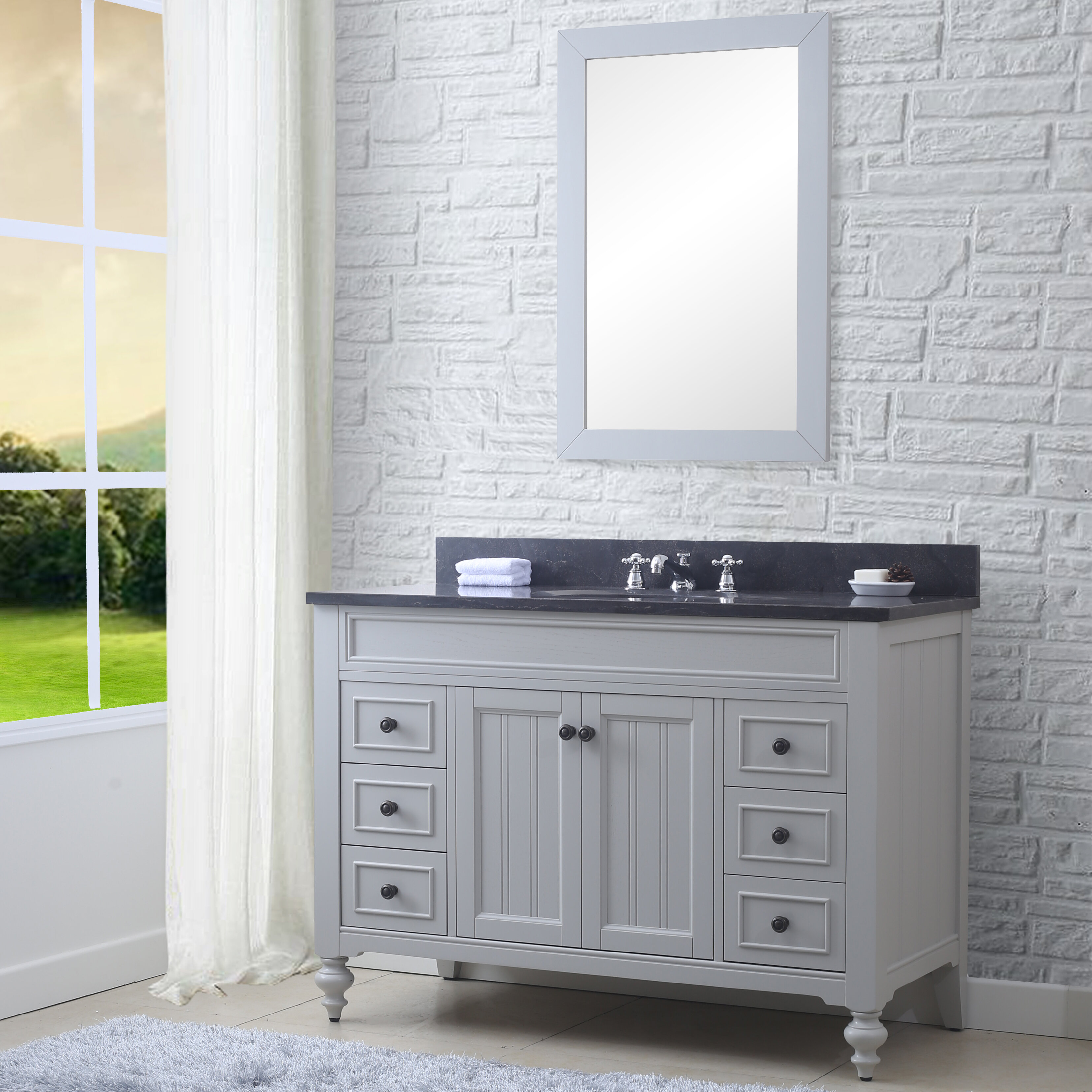 Water Creation Potenza 48 Single Bathroom Vanity Set With Mirror Perigold