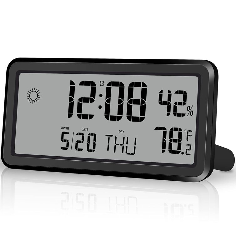 Portable Clocks Lazy Display Creative Snooze Mini Digital LCD Alarm Clock 