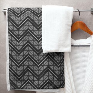 grey chevron bath towels