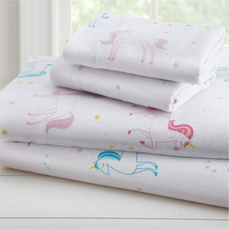 unicorn flannel sheets