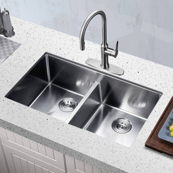 Stylish 30 L X 18 W Undermount Kitchen Sink With Basket Strainer Wayfair