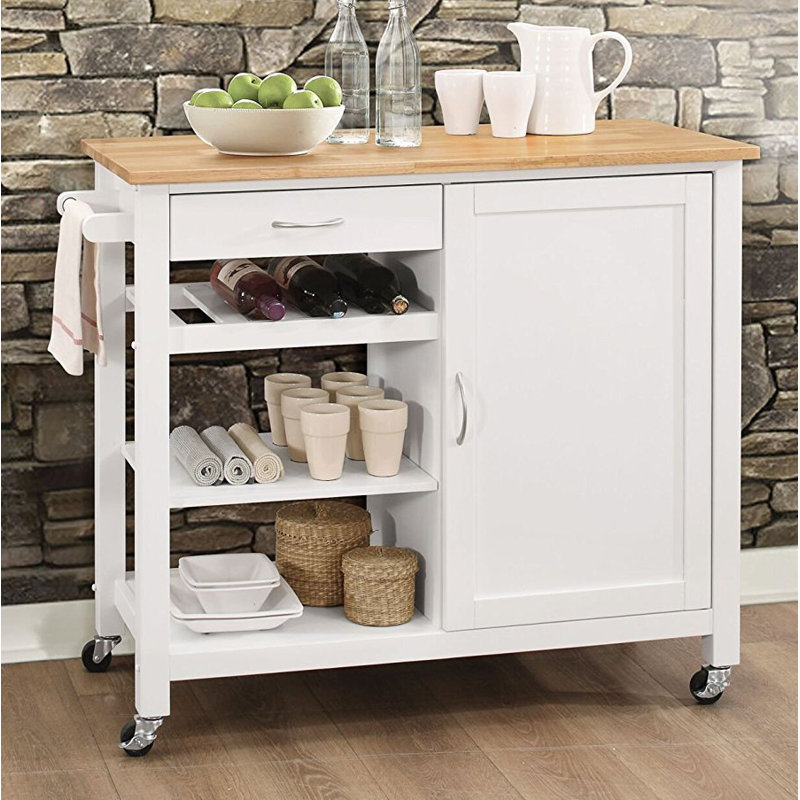 Ebern Designs Furlow Wheeled Kitchen Island | Wayfair