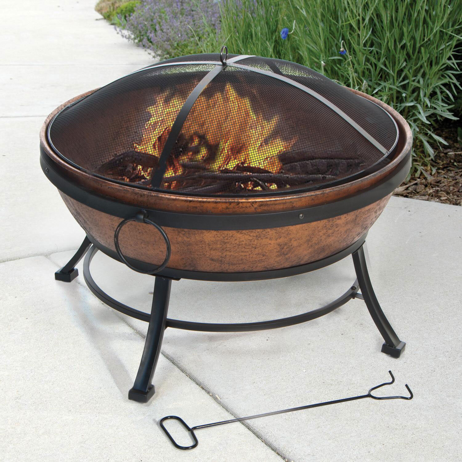 Red Barrel Studio® Burnie Deckmate Outdoor Patio Portable Steel Fire Bowl Fire  Pit, Copper & Reviews | Wayfair