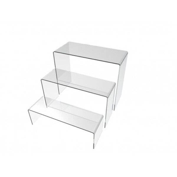 Perspex Silver Mirror Acrylic Buffet Riser Photographic Product Display Stand 