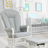 pink nursery glider and ottoman