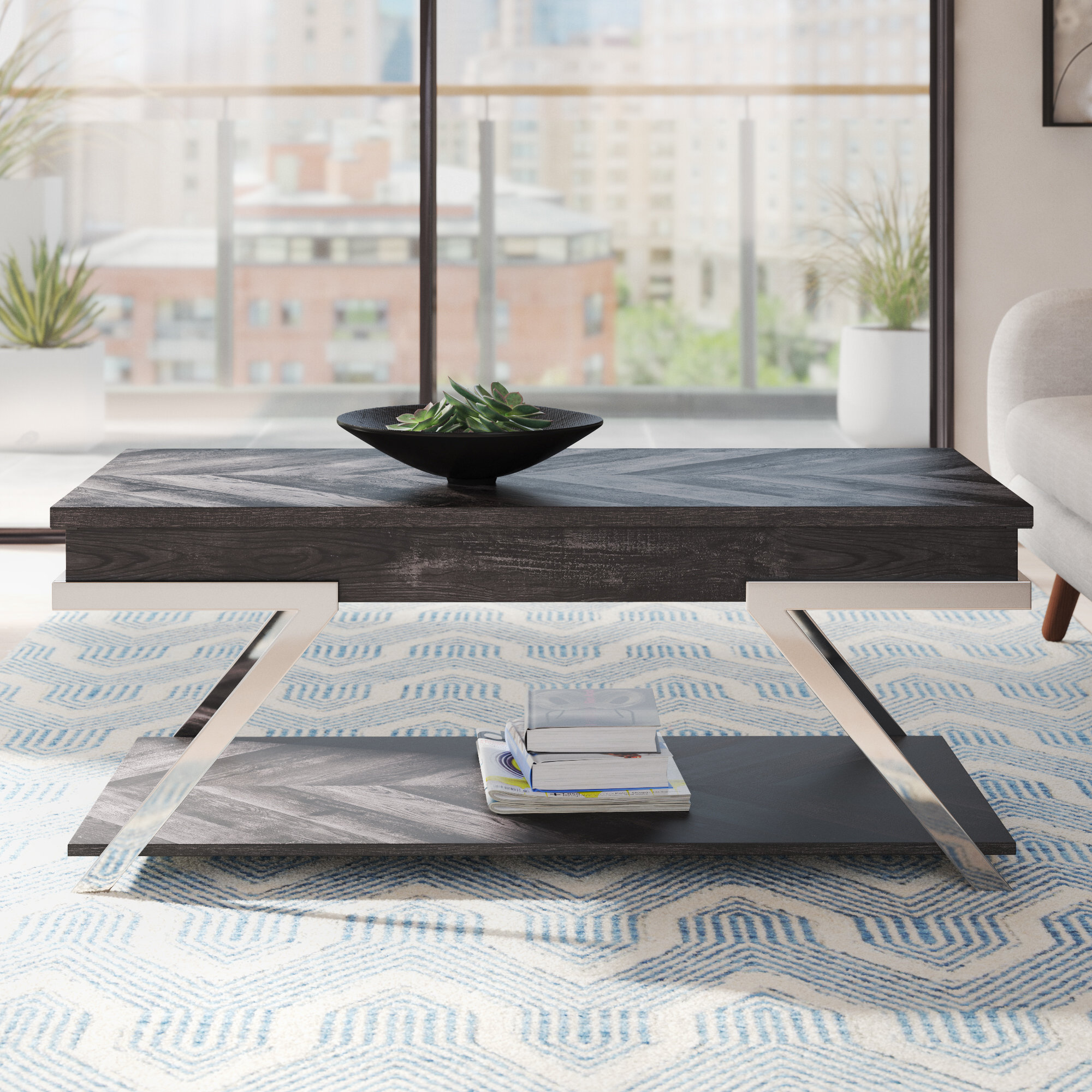 Wade Logan® Adcock Lift Top Extendable Coffee Table with Storage