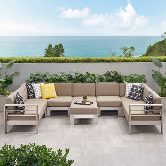 17 Stories Iliana 3 Piece Deep Seating Group With Sunbrella Cushions Wayfair