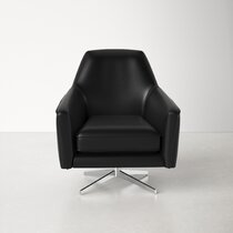 black swivel armchair