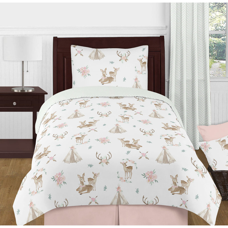 Sweet Jojo Designs Deer Floral Comforter Set Wayfair
