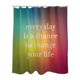 East Urban Home Hard Work Inspirational Quote Shower Curtain Set Wayfair