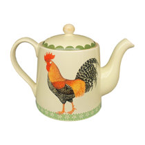 Fairmont And Main Crema/Nero Terracotta Decorata a Mano Im A Little Teapot 
