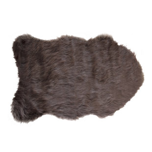 Faux Bear Skin Rug Wayfair Shayne Faux Sheepskin Chocolate Area Rug