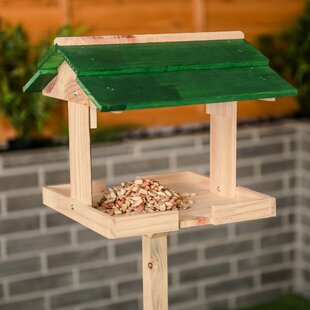 Small Hanging Octagon Platform Bird or Squirrel Feeder Cedar Wood 