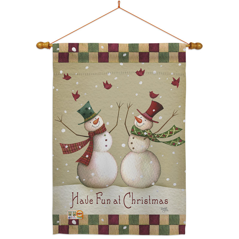 Breeze Decor Have Fun At Christmas 2 Sided Polyester 40 X 28 In Flag Set Wayfair