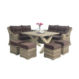 8-Sitzer Gartengarnitur Vegas von Castleton Home