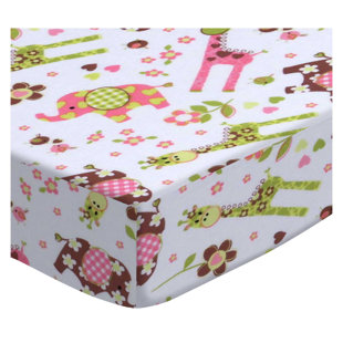 Elephants And Giraffes Pack And Play Crib Sheet By Sheetworld