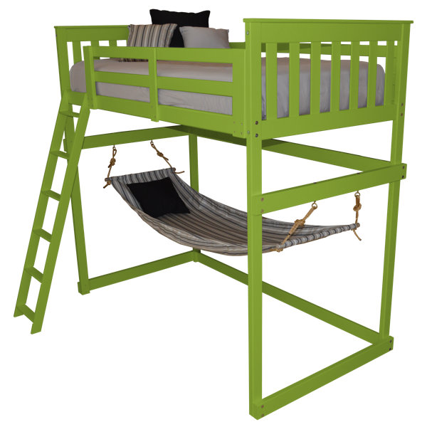 mint green loft bed