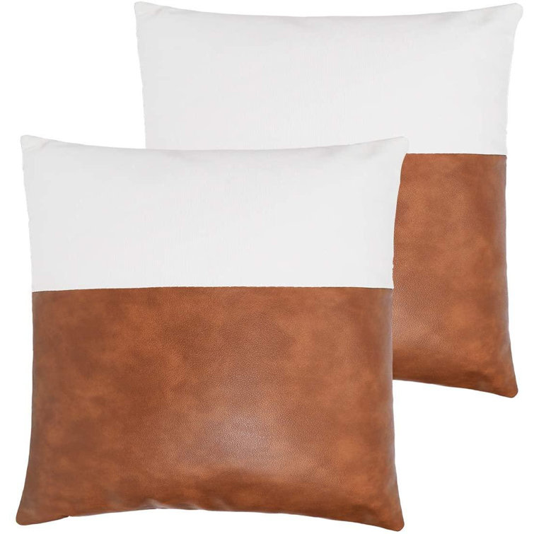 leather toss pillows