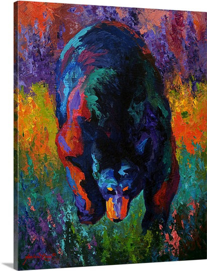 Canvas On Demand Grounded Black Bear By Marion Rose Painting
