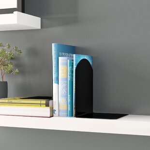 2x Bookends Book Ends Transparent Home/ Office /School Stationer Shelf