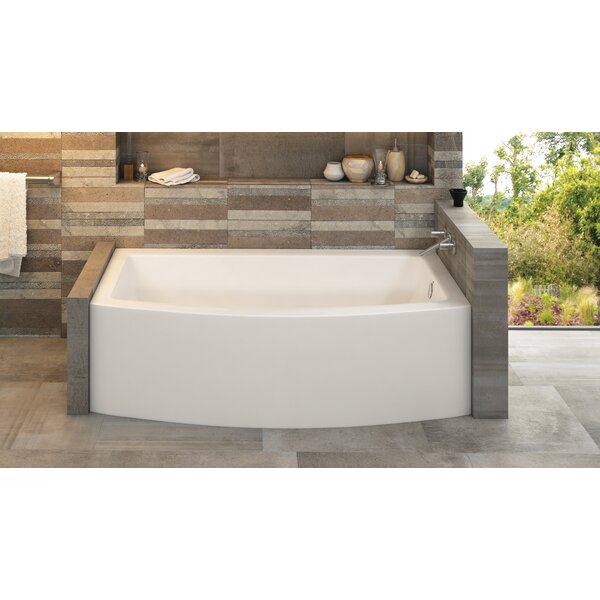 Americh Mezzaluna 60" x 32" Alcove Air/Whirlpool Bathtub ...