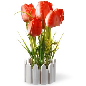 Faux Tulips in Pot