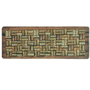 Bacova Guild Wayfair Wine Corks Memory Foam Kitchen Mat By Bacova Guild