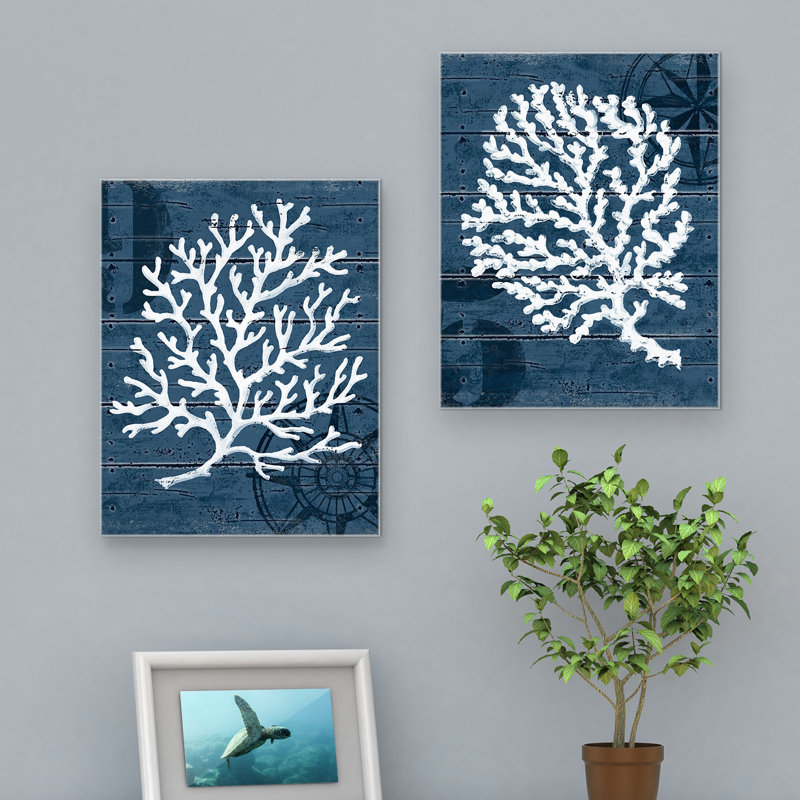 Highland Dunes Cape Coral I And Ii 2 Piece Acrylic Painting