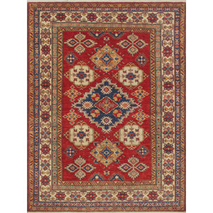 One-of-a-Kind Chanell Malikzay Hand-Knotted Wool Red Area Rug