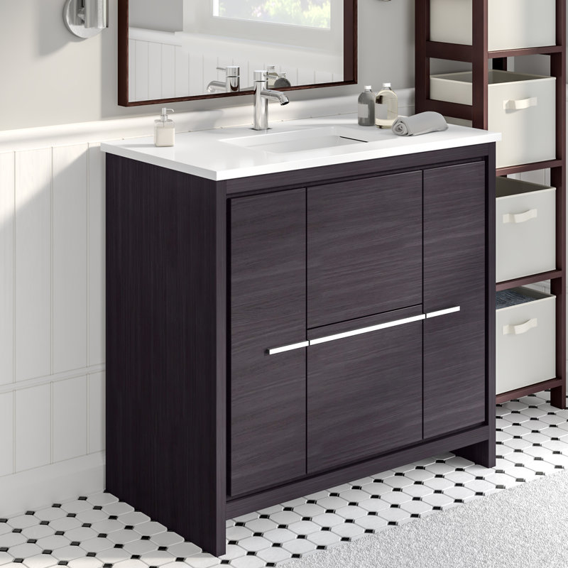 bosley 36" single modern bathroom vanity set