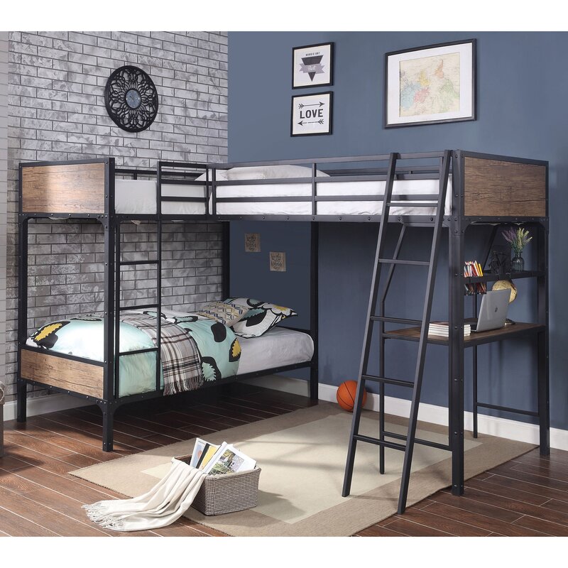black triple bunk bed