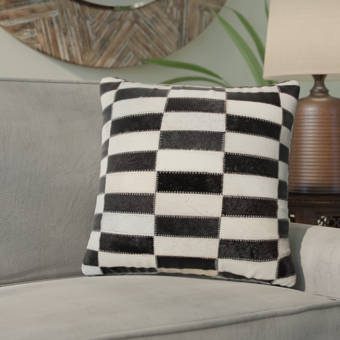 Loon Peak Bonneval Faux Leather Throw Pillow Reviews Wayfair